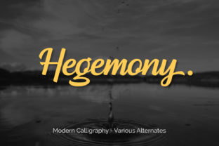 Hegemony: The Modern Script Font for Makers
