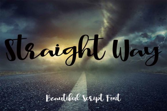Straight Way Font: Elegant Script for Designers