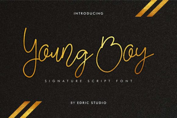Young Boy Font: A Delicate Script for Crafters